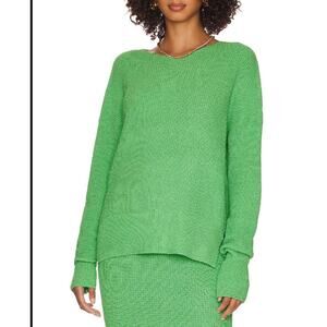SNDYS Maple Green Knit Sweater Relaxed Pullover Size: S